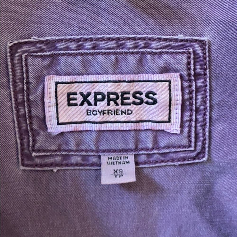 Express Purple Button Up - Picture 2 of 4